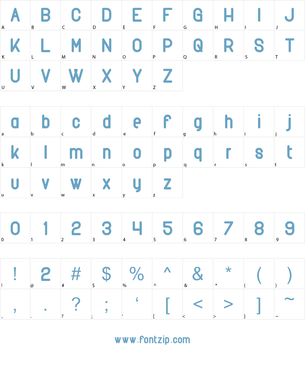 RIMINI-ROUNDED SANS SERIF Font Character