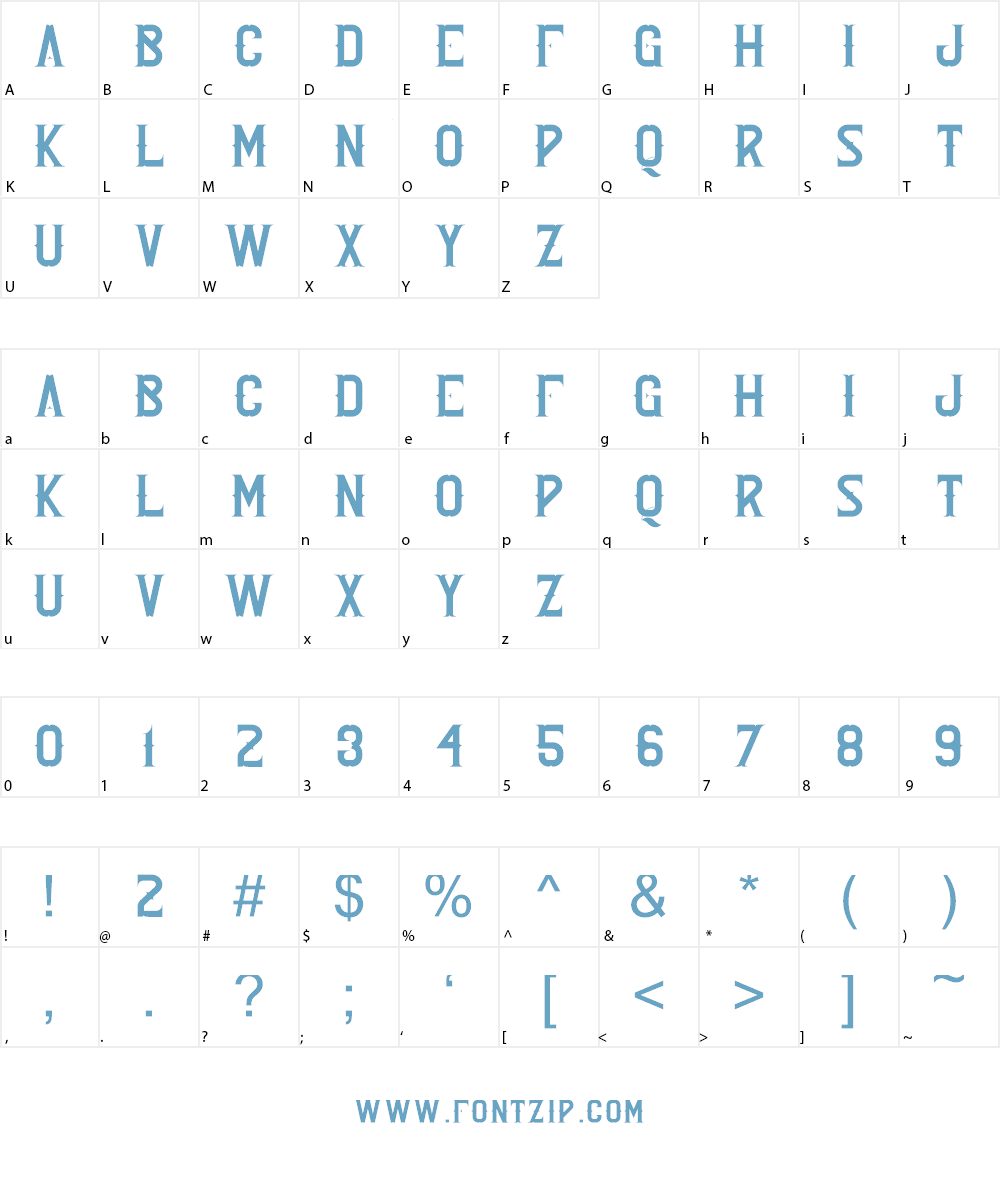 YOUNG REBEL Font Character