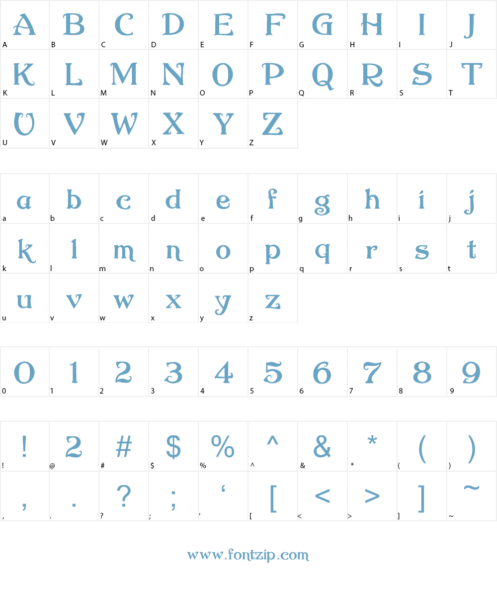 Nugie Romantic Font Character