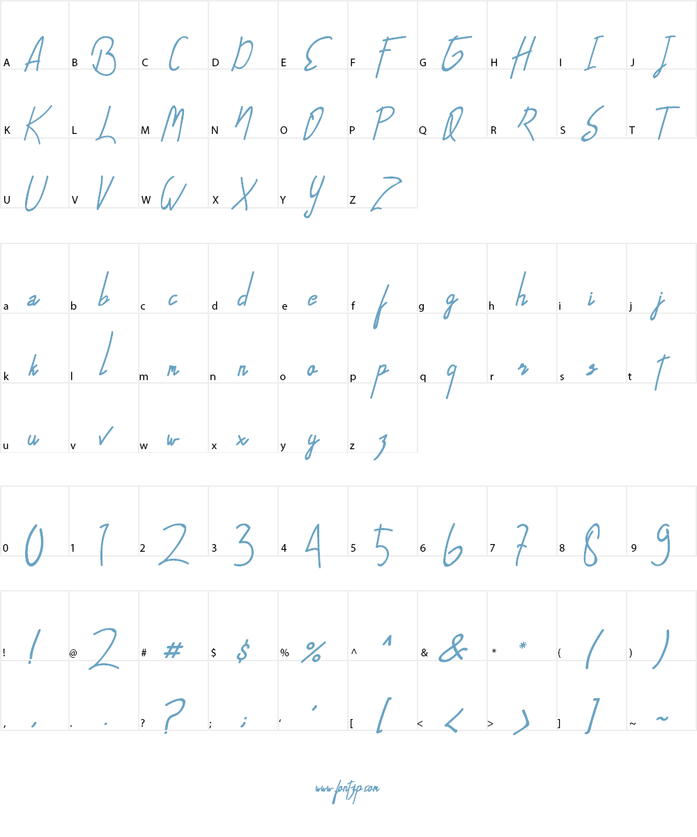 Alfrida Font Character