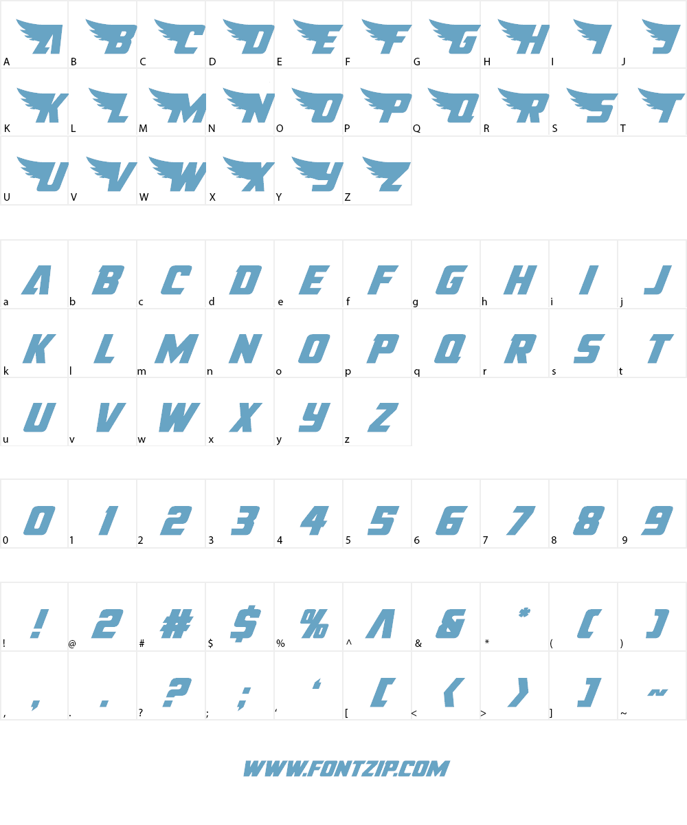 American Kestrel Font Character