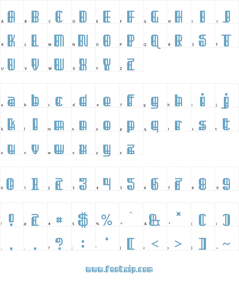 Modron March Font Character
