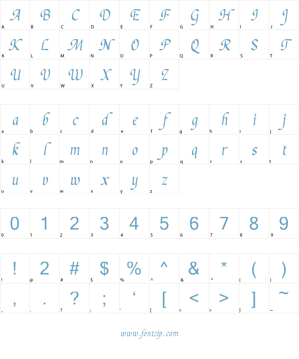 Chanceri Font Character