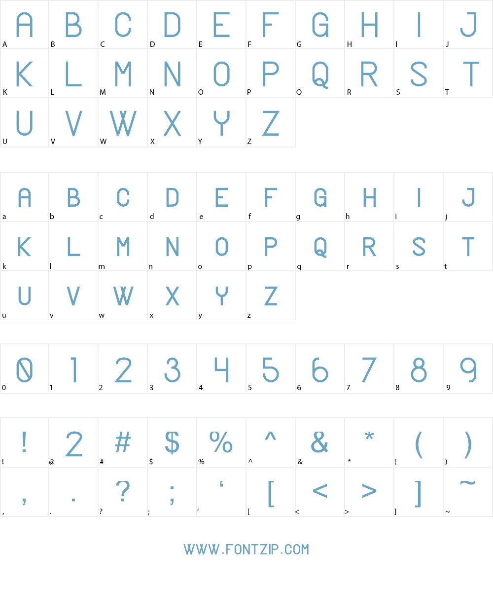 CVETANOFF SANS SERIF Font Character