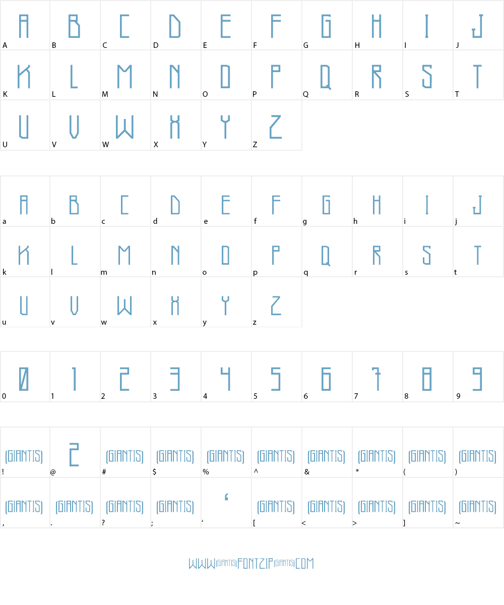 Giantis-Demo Font Character