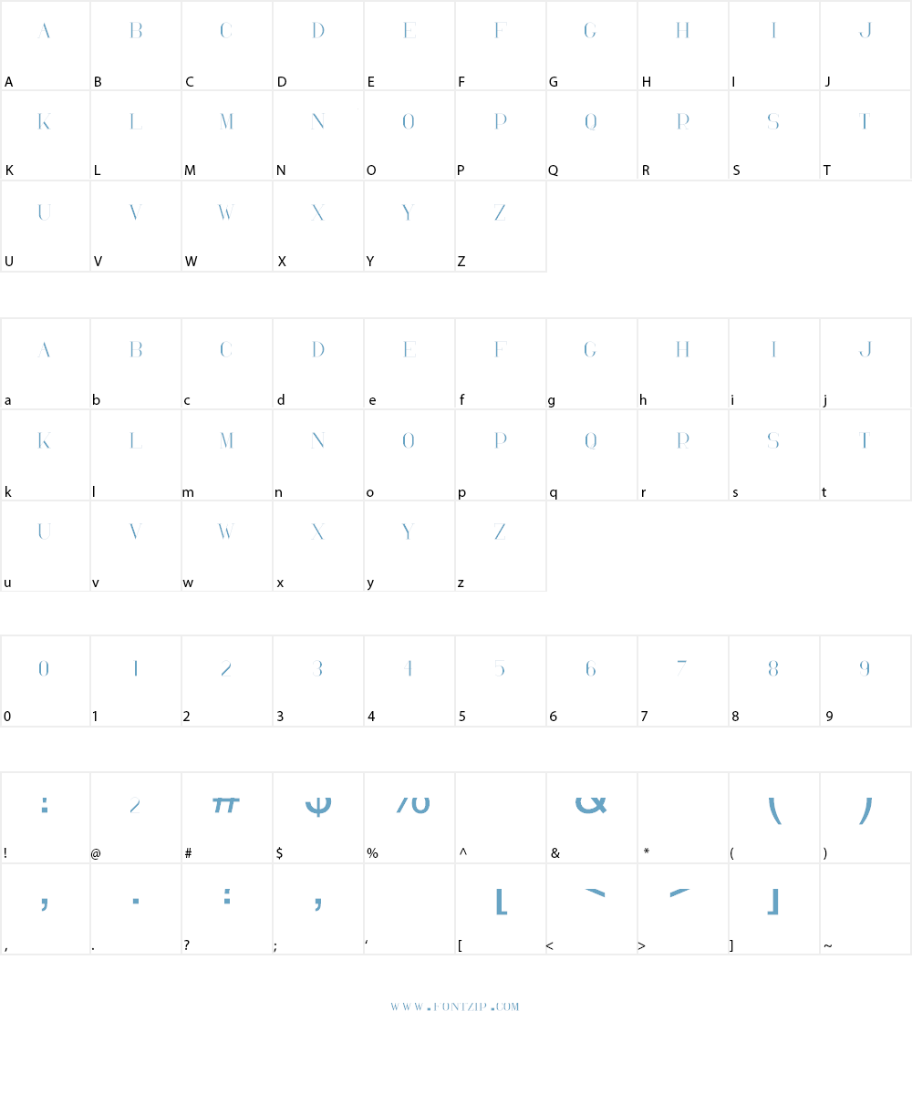 ROSEGOLD SERIF Font Character
