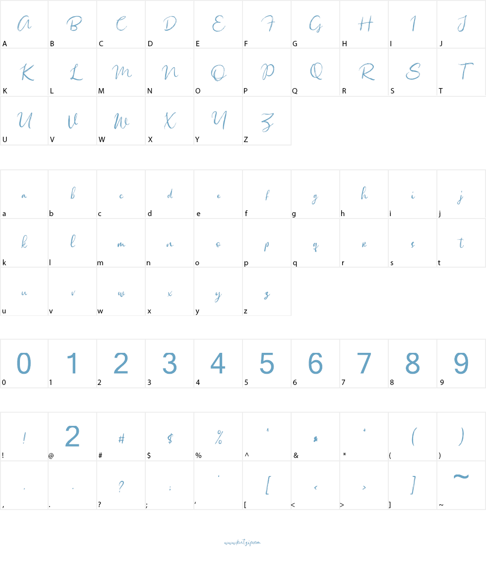 Sacreditty Font Character