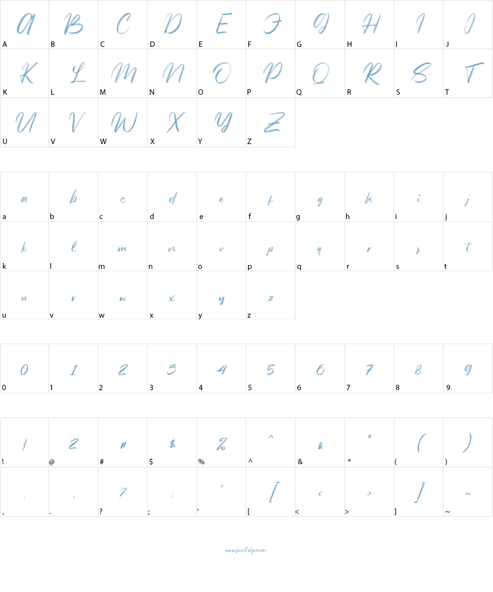 Starbricks Font Character