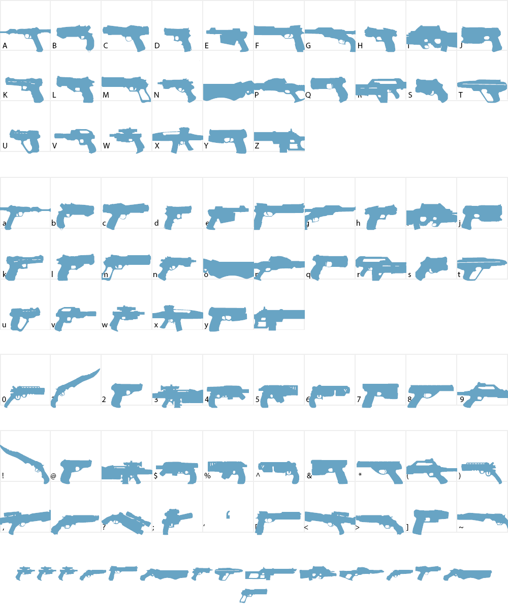 2nd Amendment 2050 Font Character