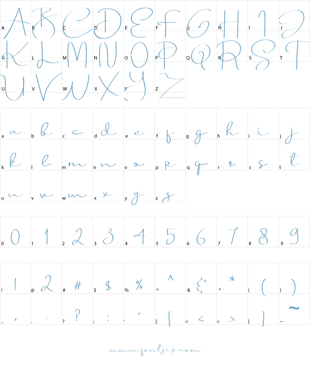 Beauty Dream Font Character