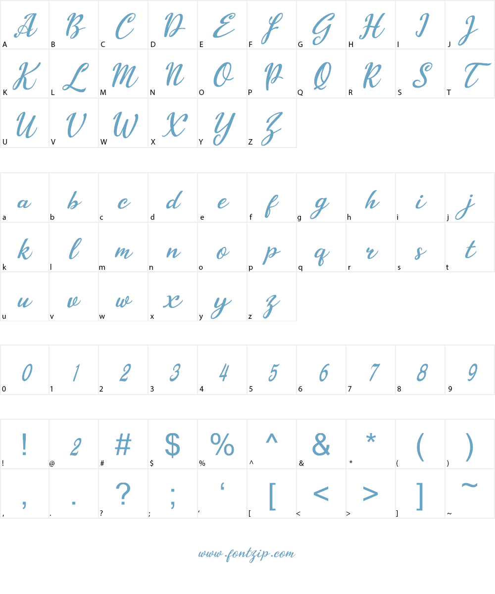 Billy Scriptian Font Character