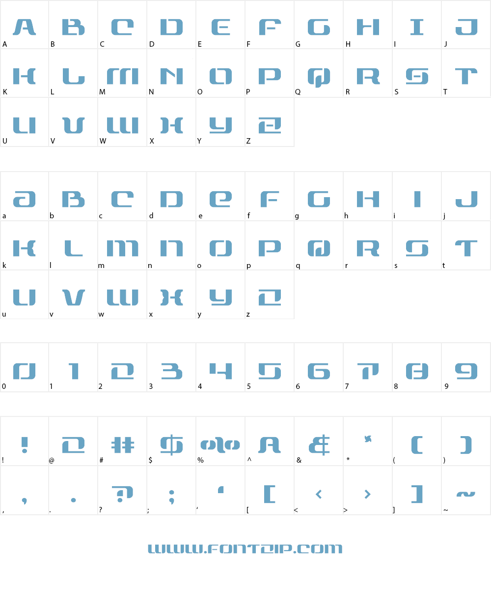 Range Paladin Font Character