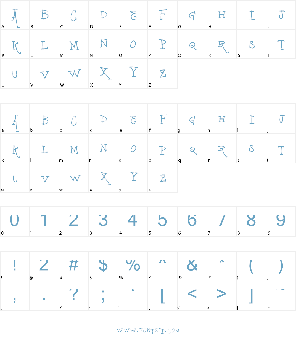 vtks unamour Font Character