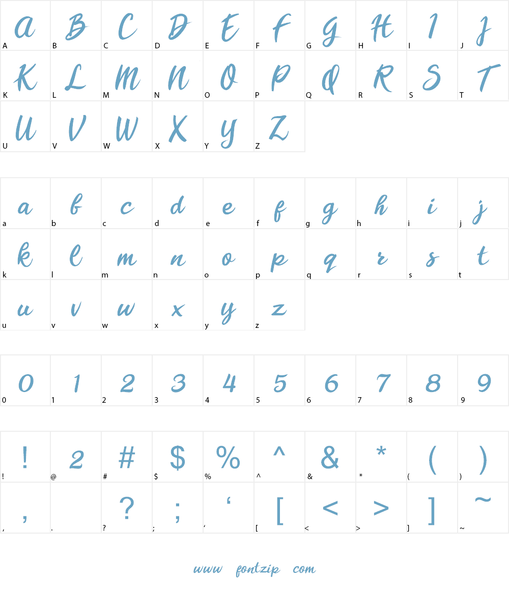 Florencia Blonde Font Character