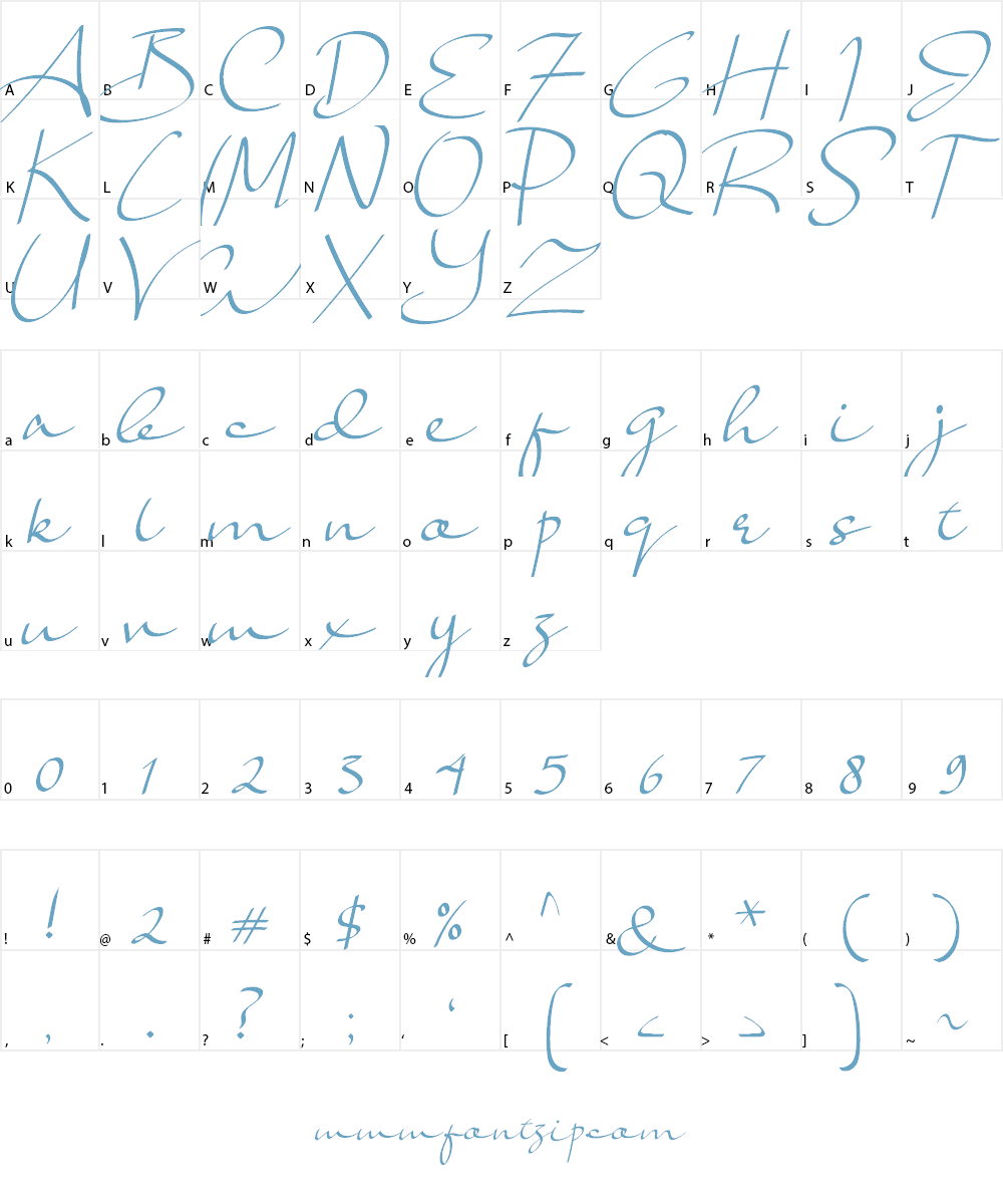 Lady Jasmine Font Character