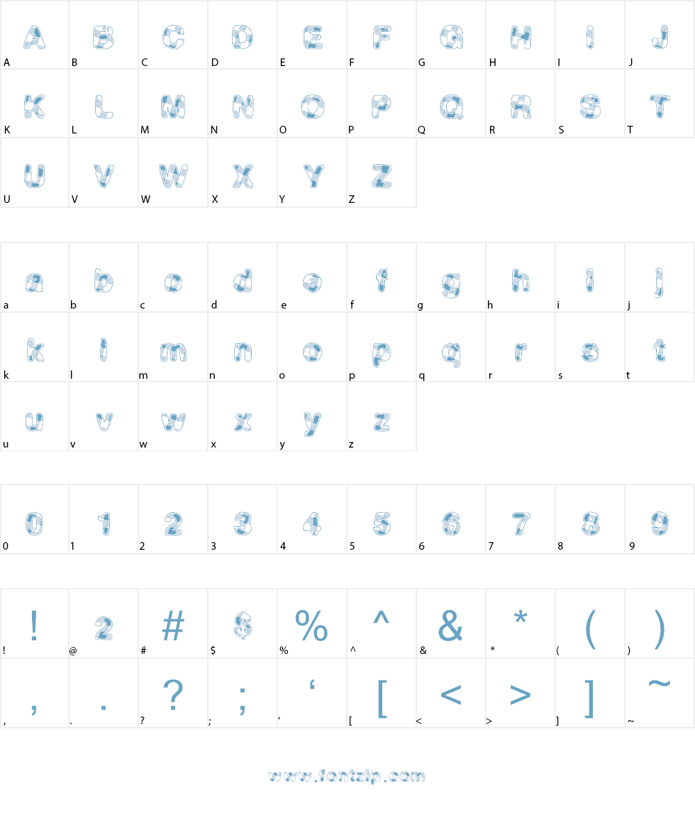 Plaid Event Font Character