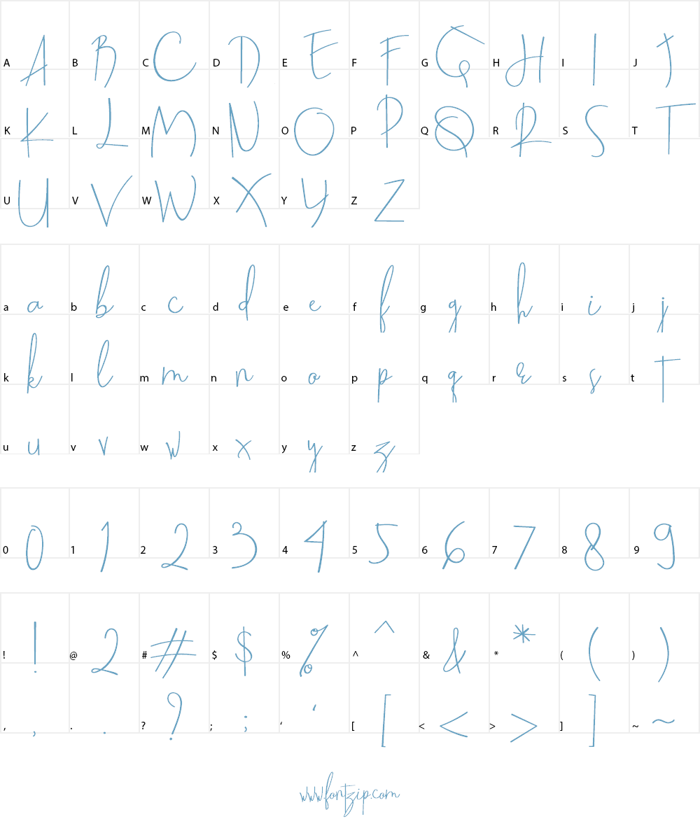 Beatrix Signature Font Character