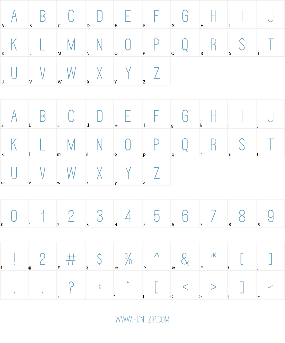 Deflagrate Light DEMO & Regular Demo Font Character