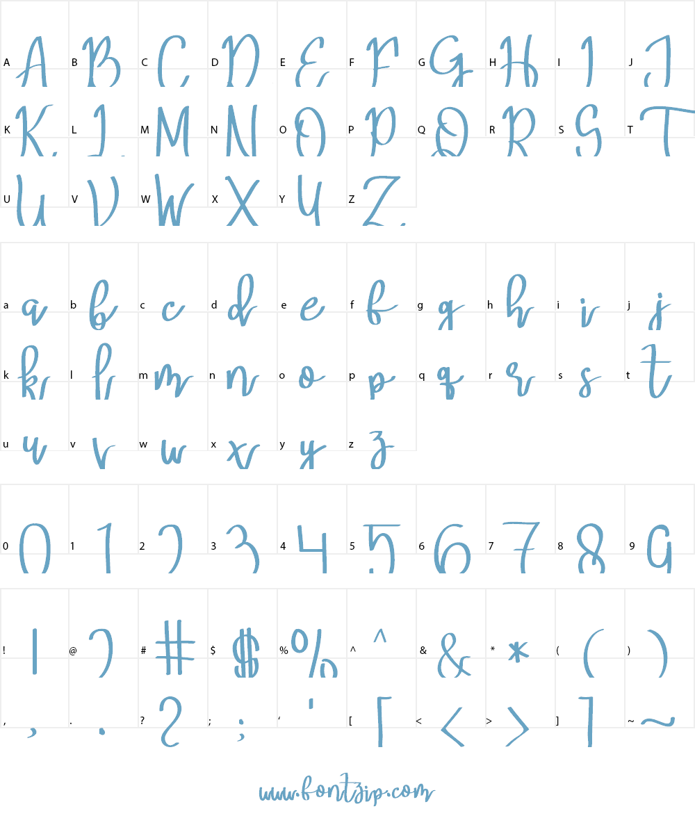 Mery Qolby Font Character