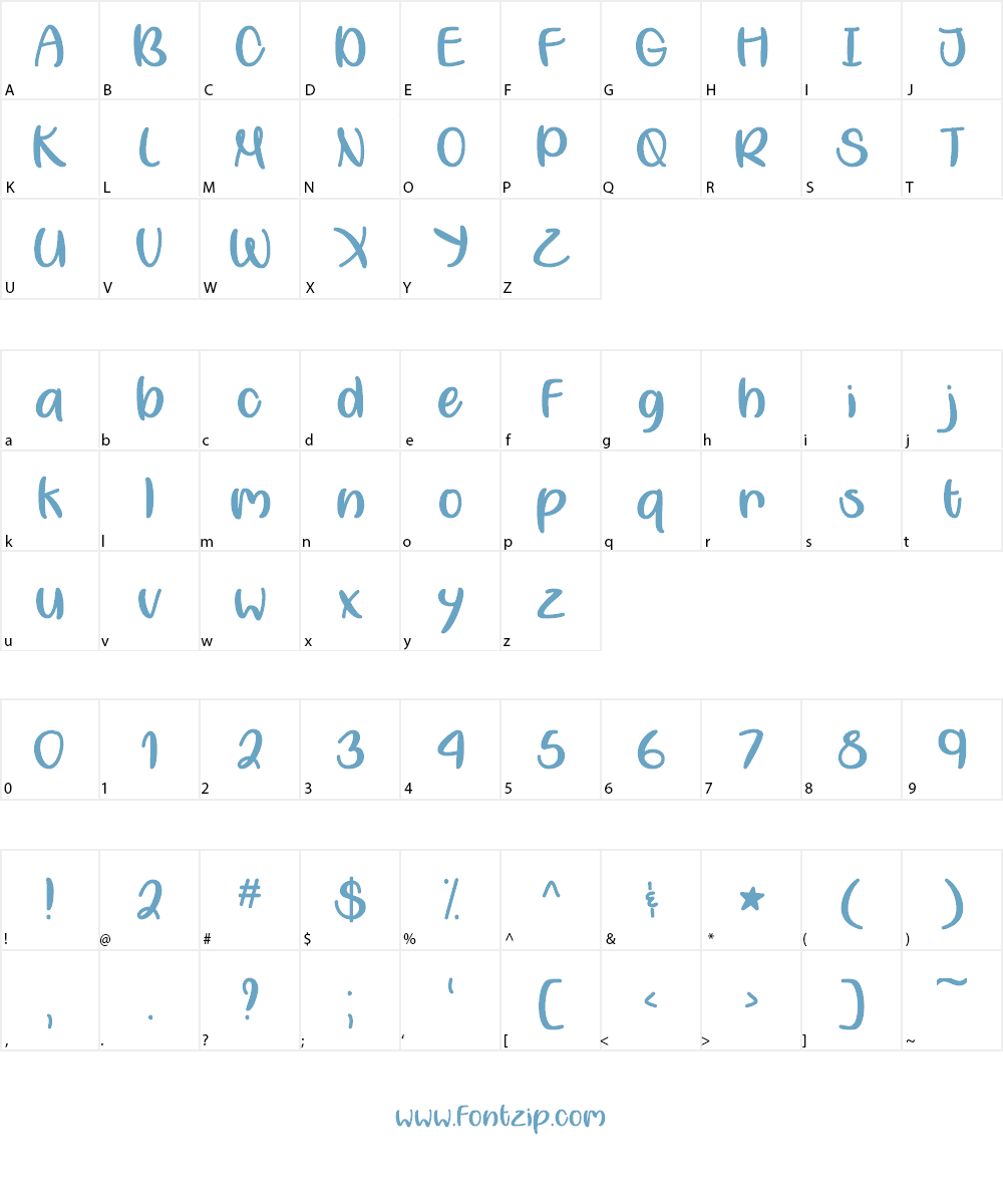My Yellow Car Font Character