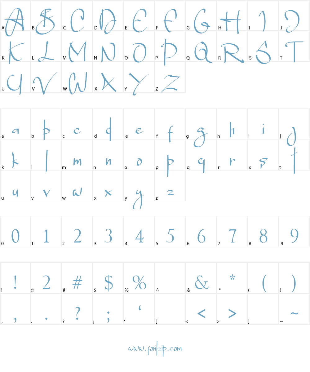 Blade Alexander Font Character
