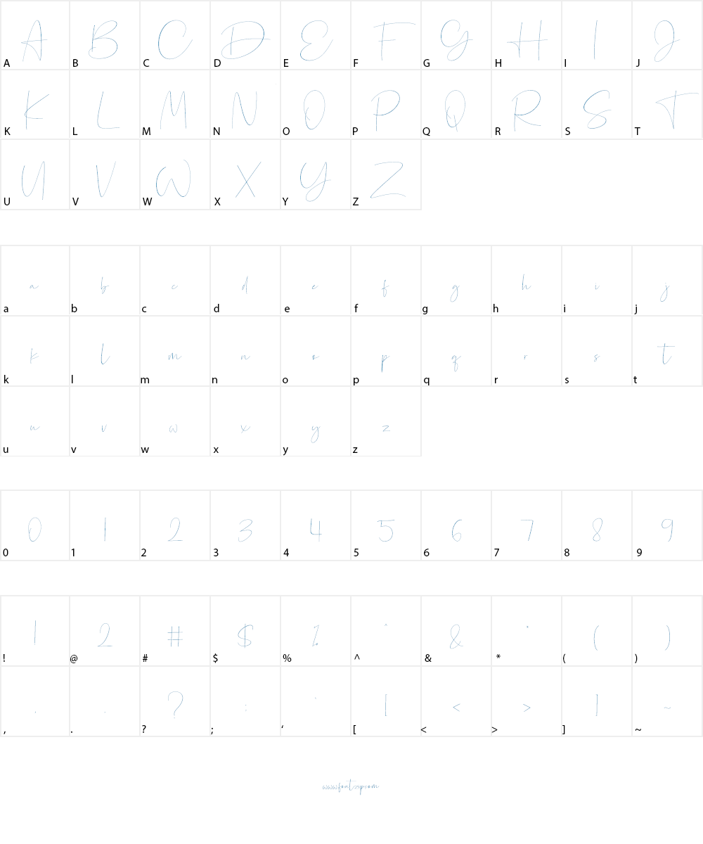 Canonatia Font Character