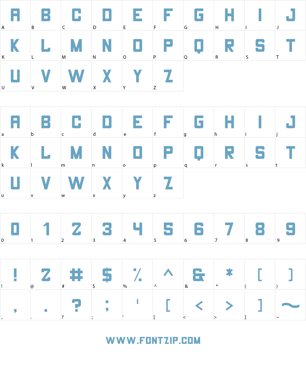 THE CHAMP Font Character
