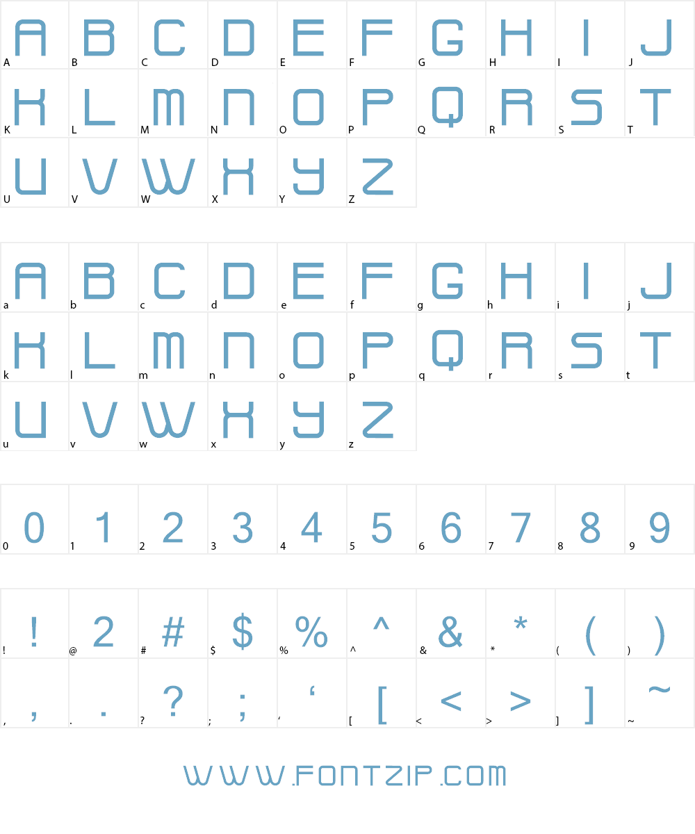 Widges Font Character