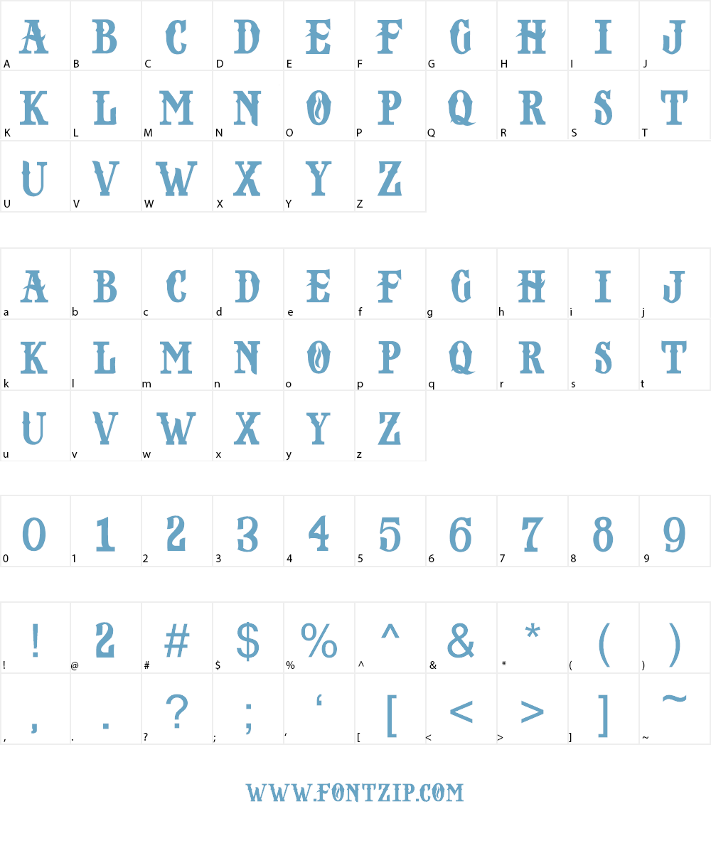 NOPIA DEMO Font Character