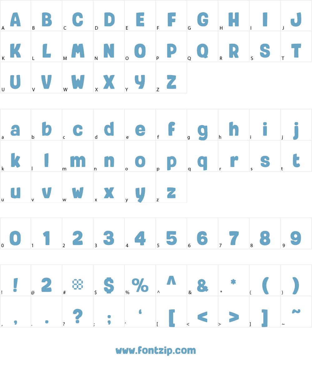 LazyType beta Font Character