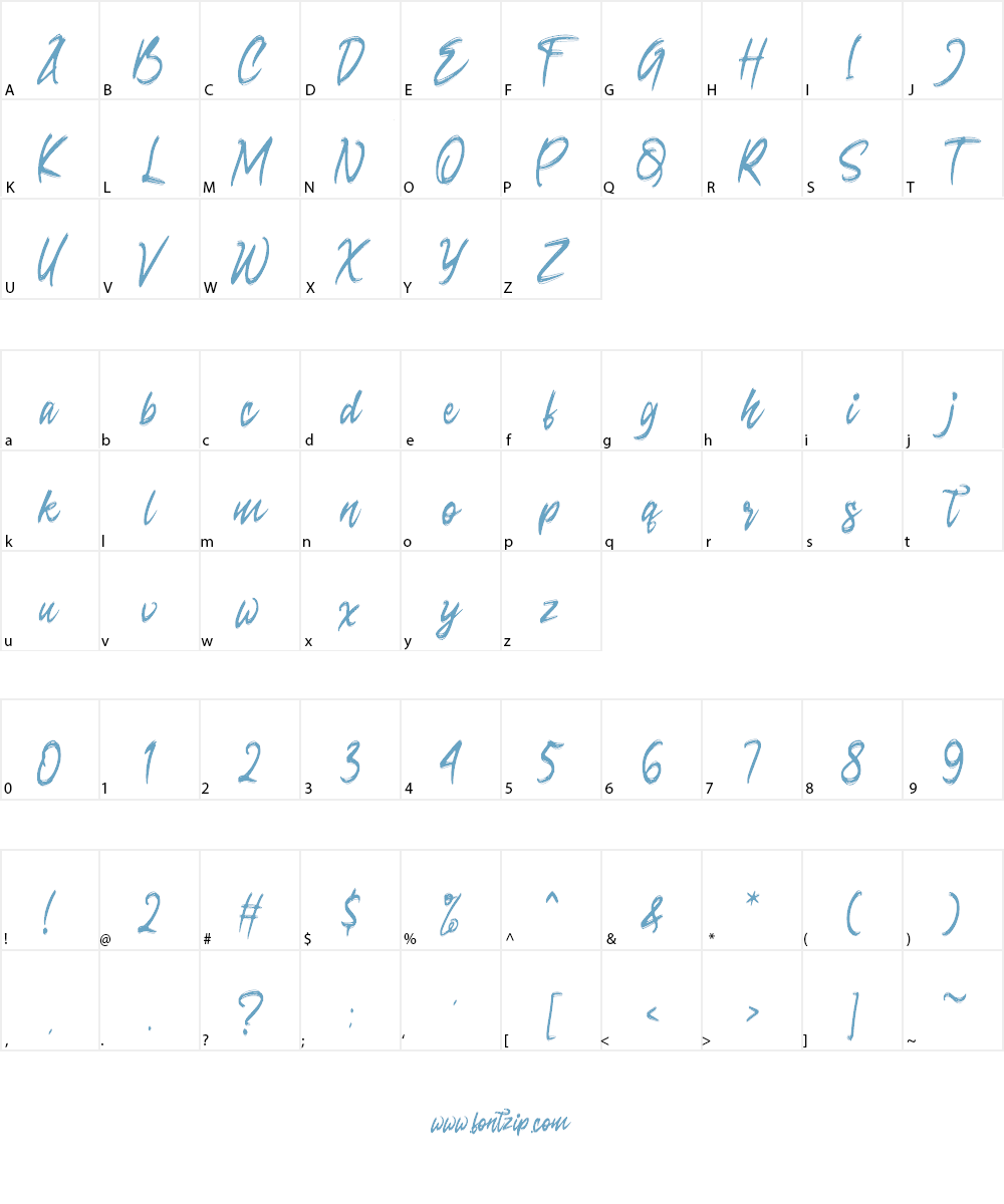 Seconds Font Character