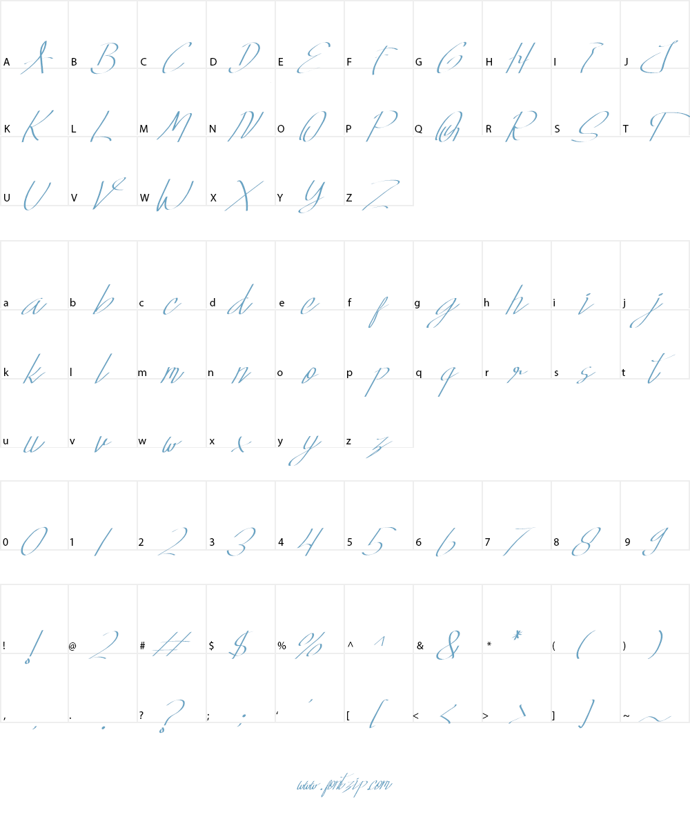 Long Knive Font Character