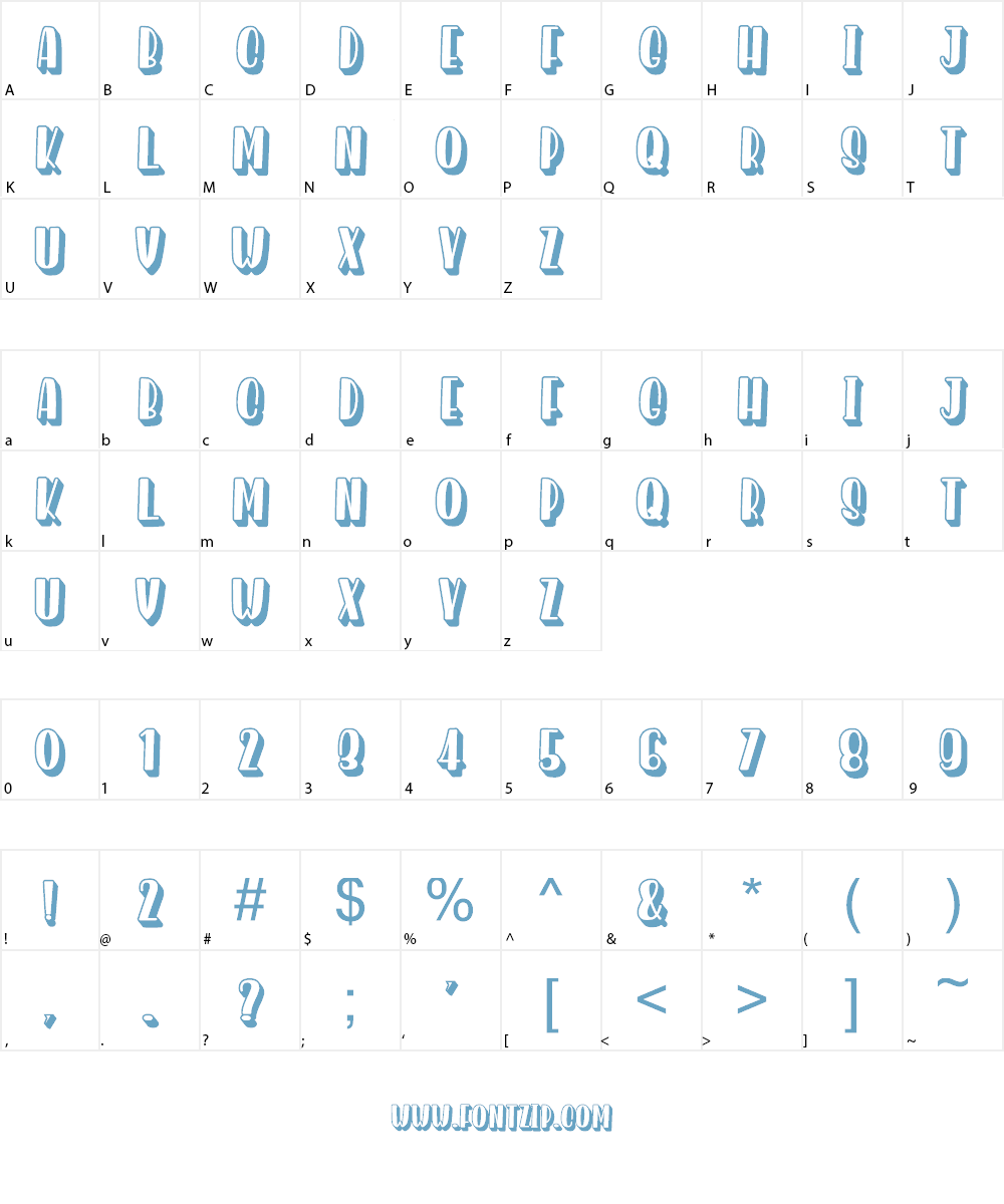 Homenuli Shadow Font Character