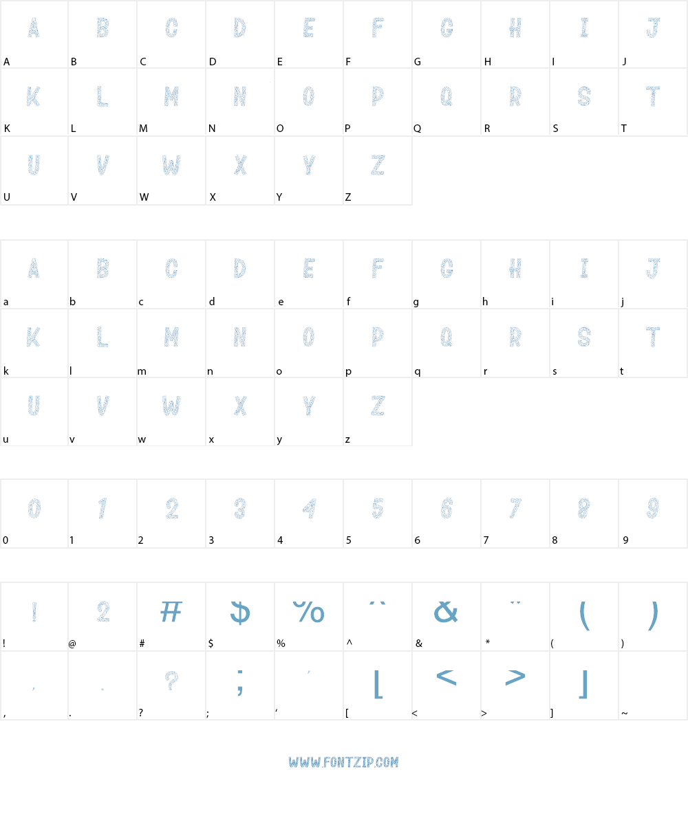 Mozaik Duren Font Character