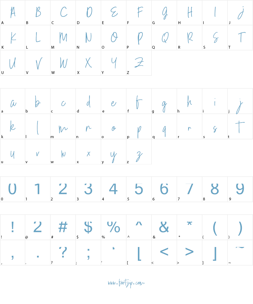 Kinderspiel Script DEMO Font Character