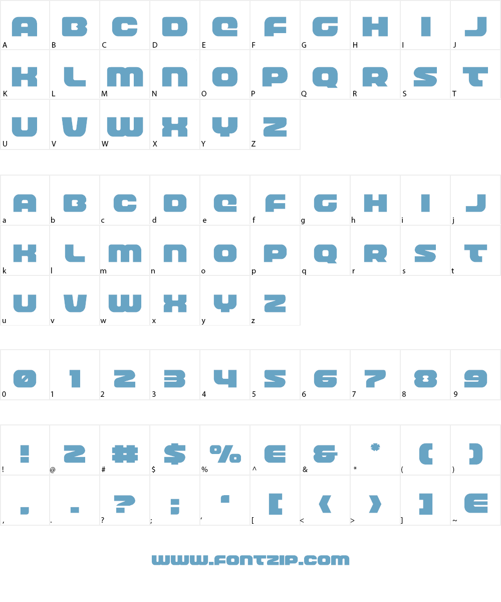 Front Runner Font Character