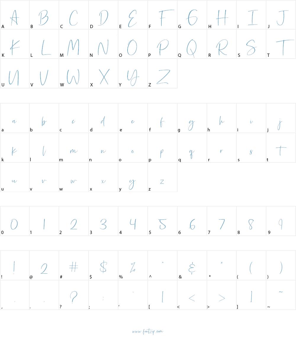 Rilistered Font Character