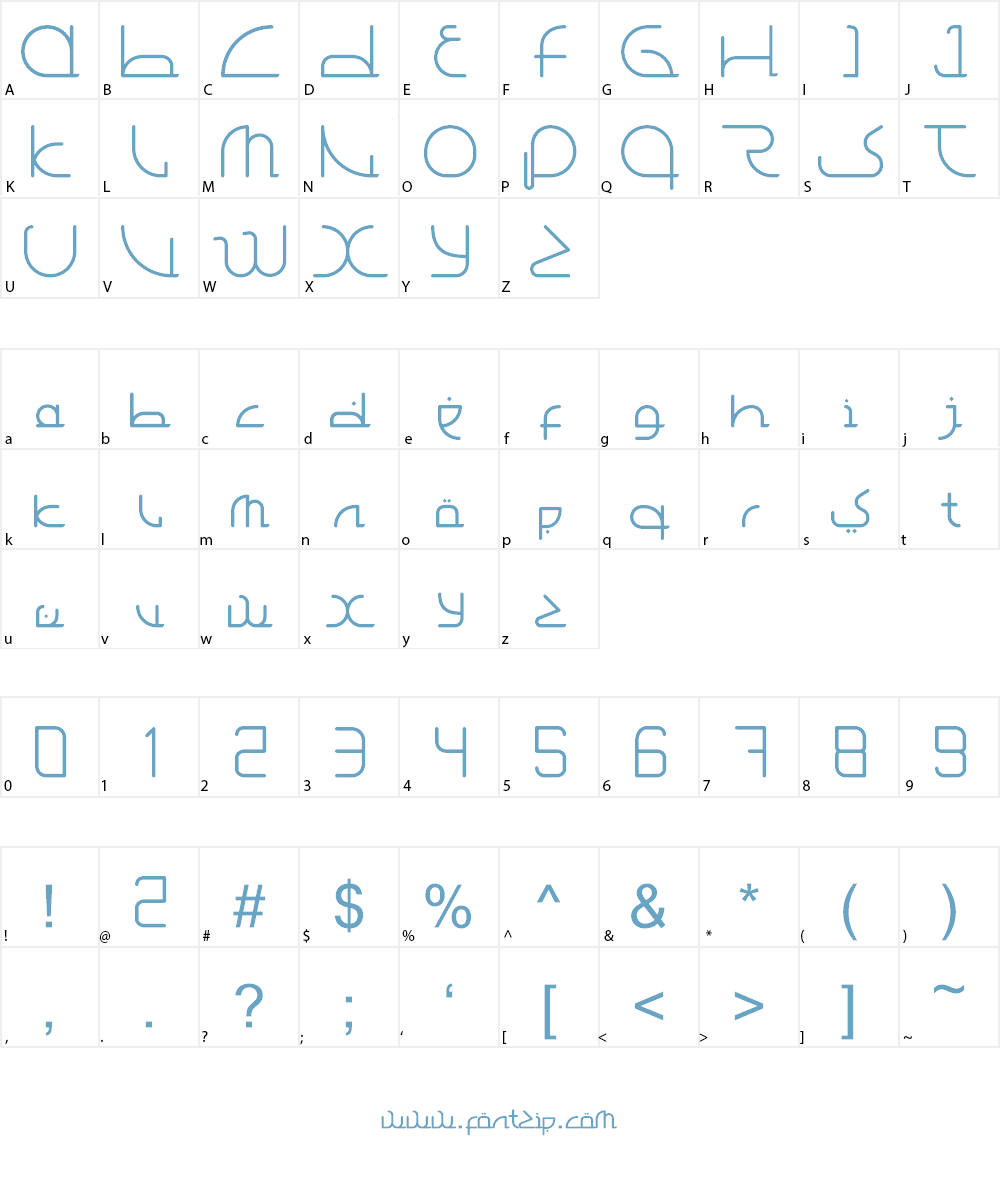 Arab Empang Font Character
