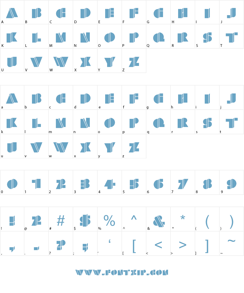 HFF Warped Zone Font Character