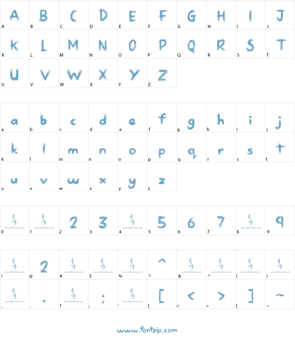 Sketchy Night Font Character