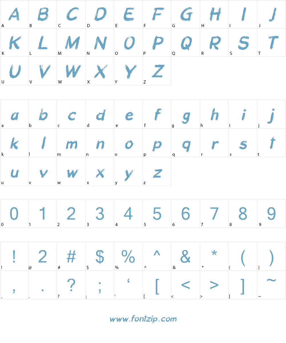Wild Black Italic Font Character