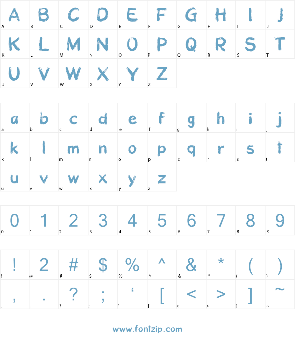 Wild Black Font Character