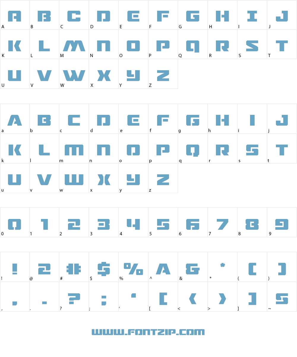 Drone Tracker Font Character