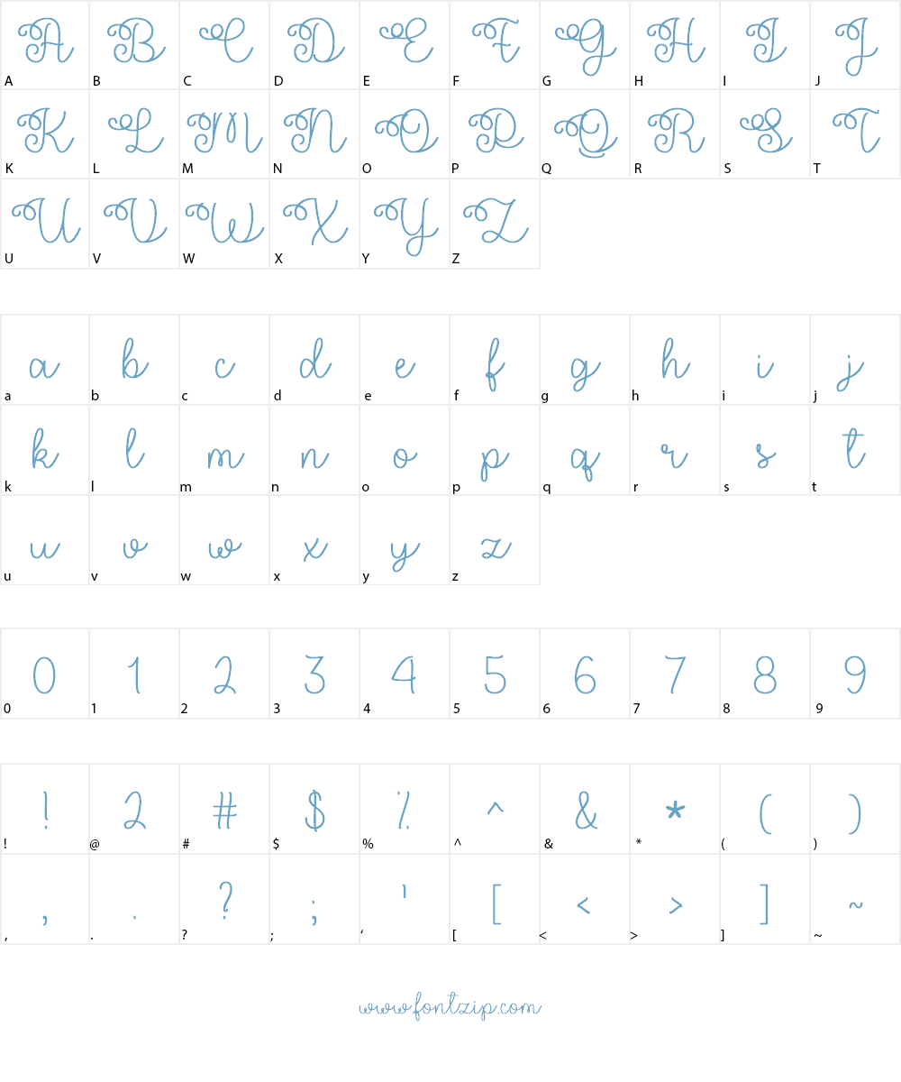 Flower Shop Font Character