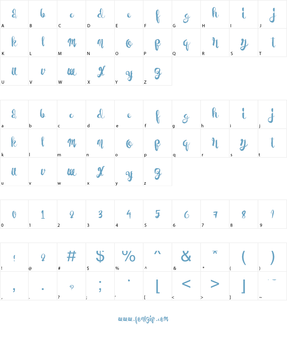 Paper Scraps Font Character