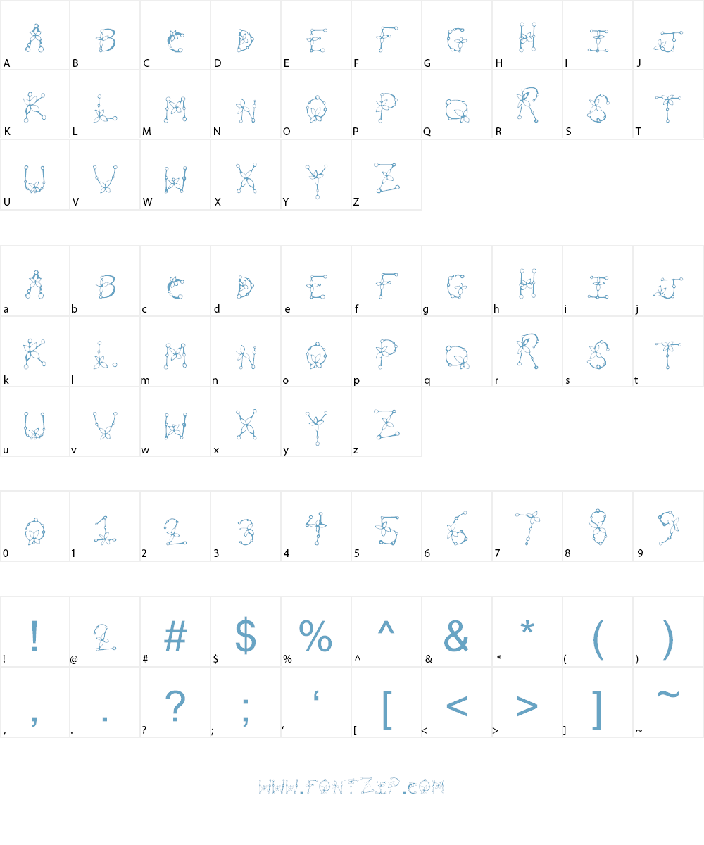 Plant Type Font Character