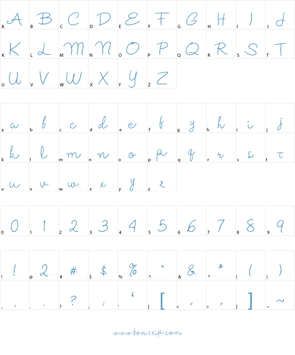 Alauna Font Character