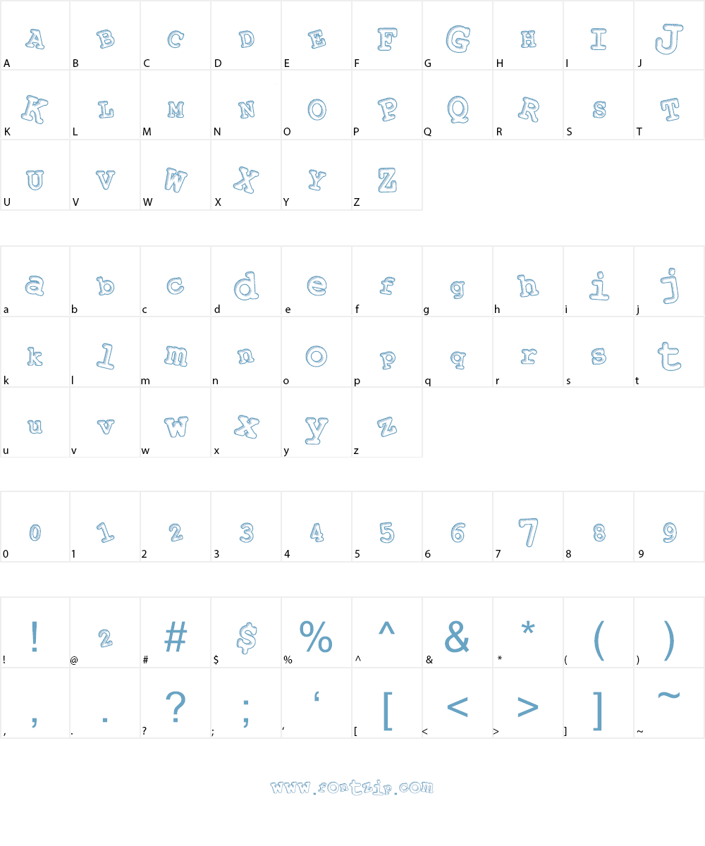 Play Along Font Character