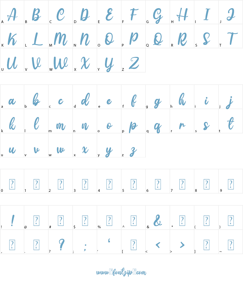 Gattely Font Character