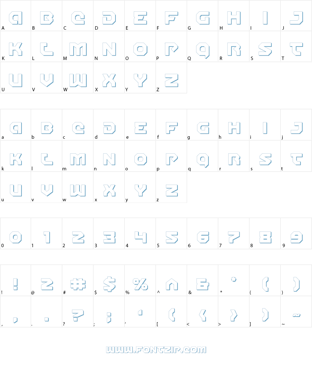 Gunner Storm Font Character